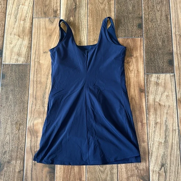 Nike Bliss Luxe Training Dress Navy Dress with Black Check‎ size Medium - Picture 6 of 7